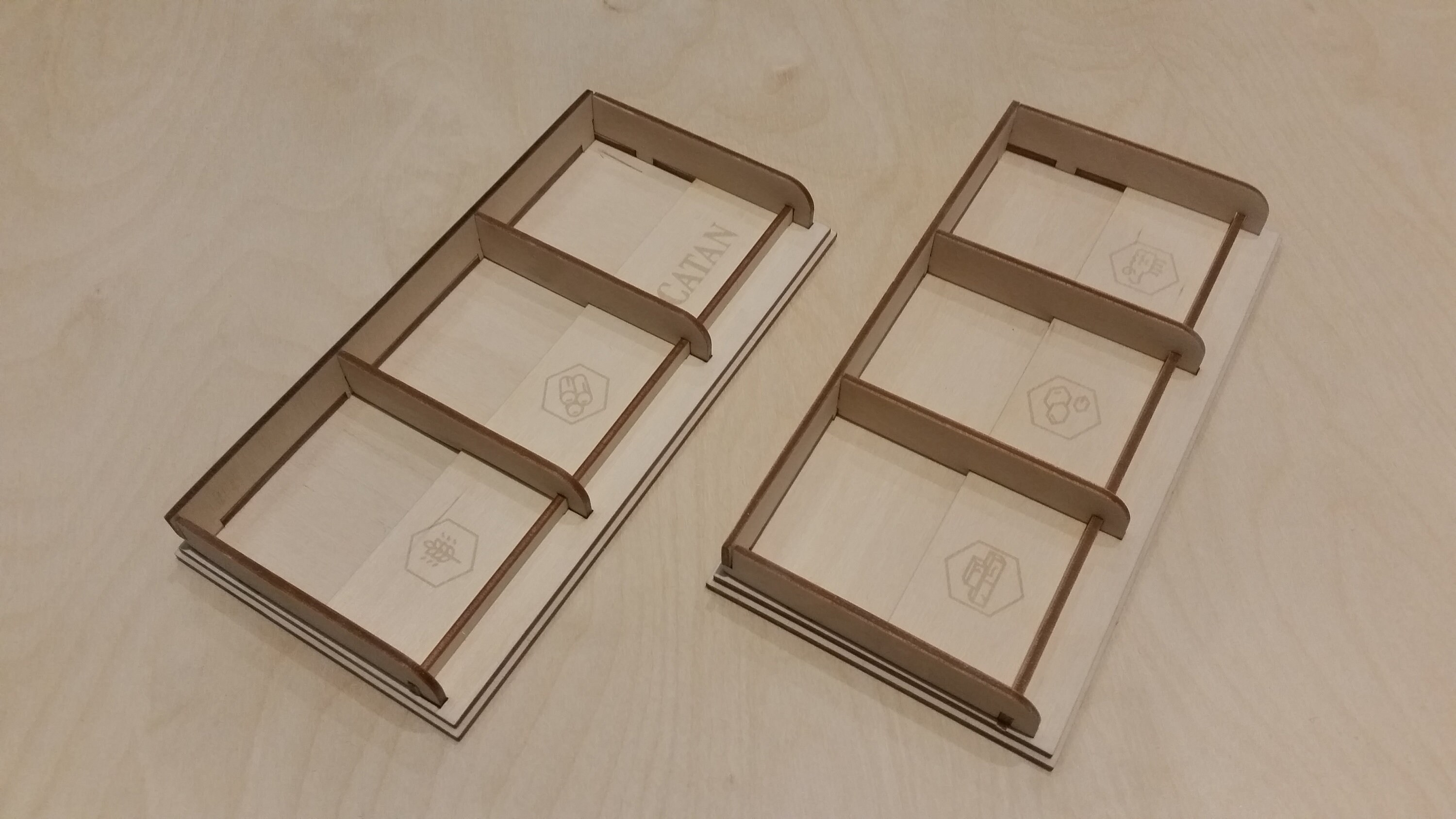 Catan Card Holder Engraved Organizer 2 Pieces Etsy