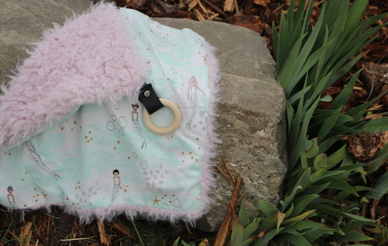 mermaid tag along blanket