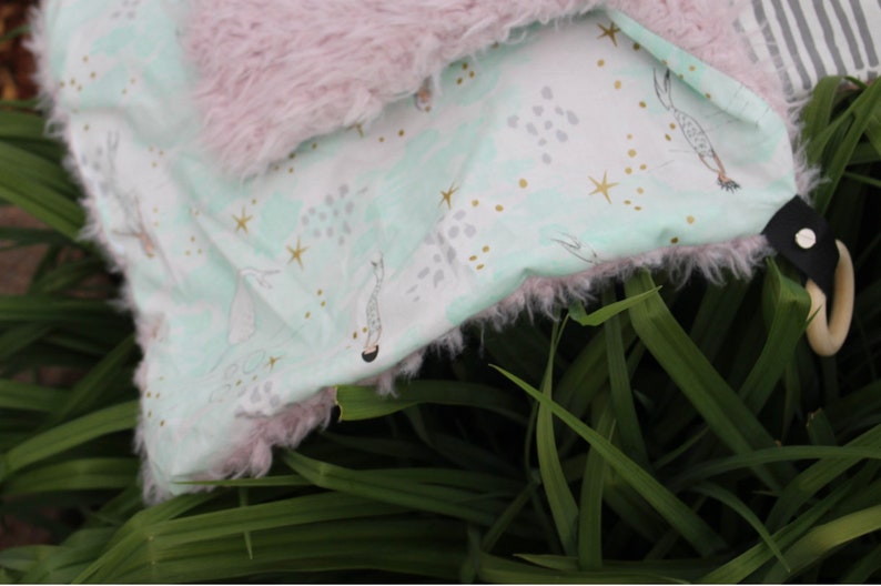 mermaid tag along blanket