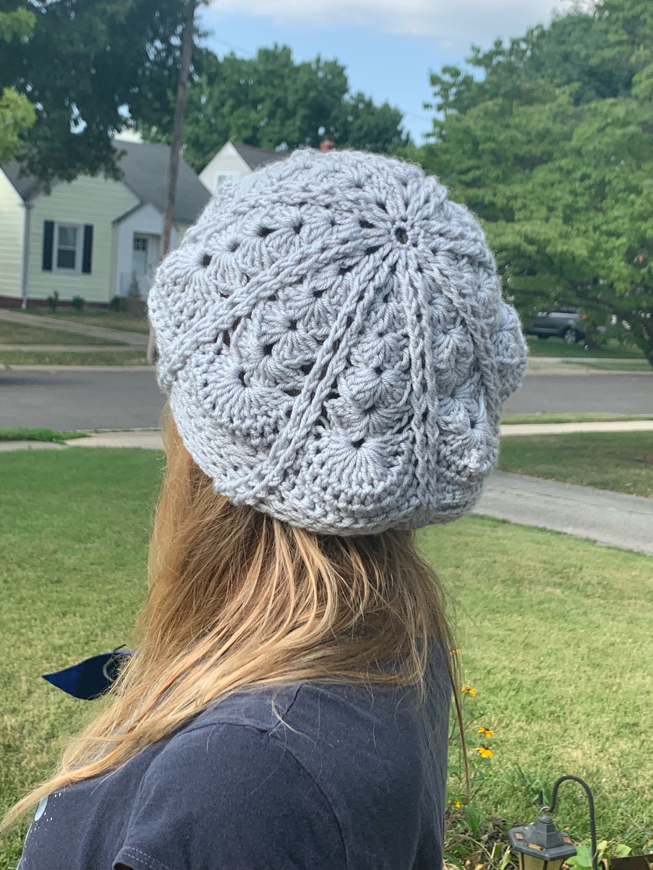 Crochet Beret winter beret one size Etsy