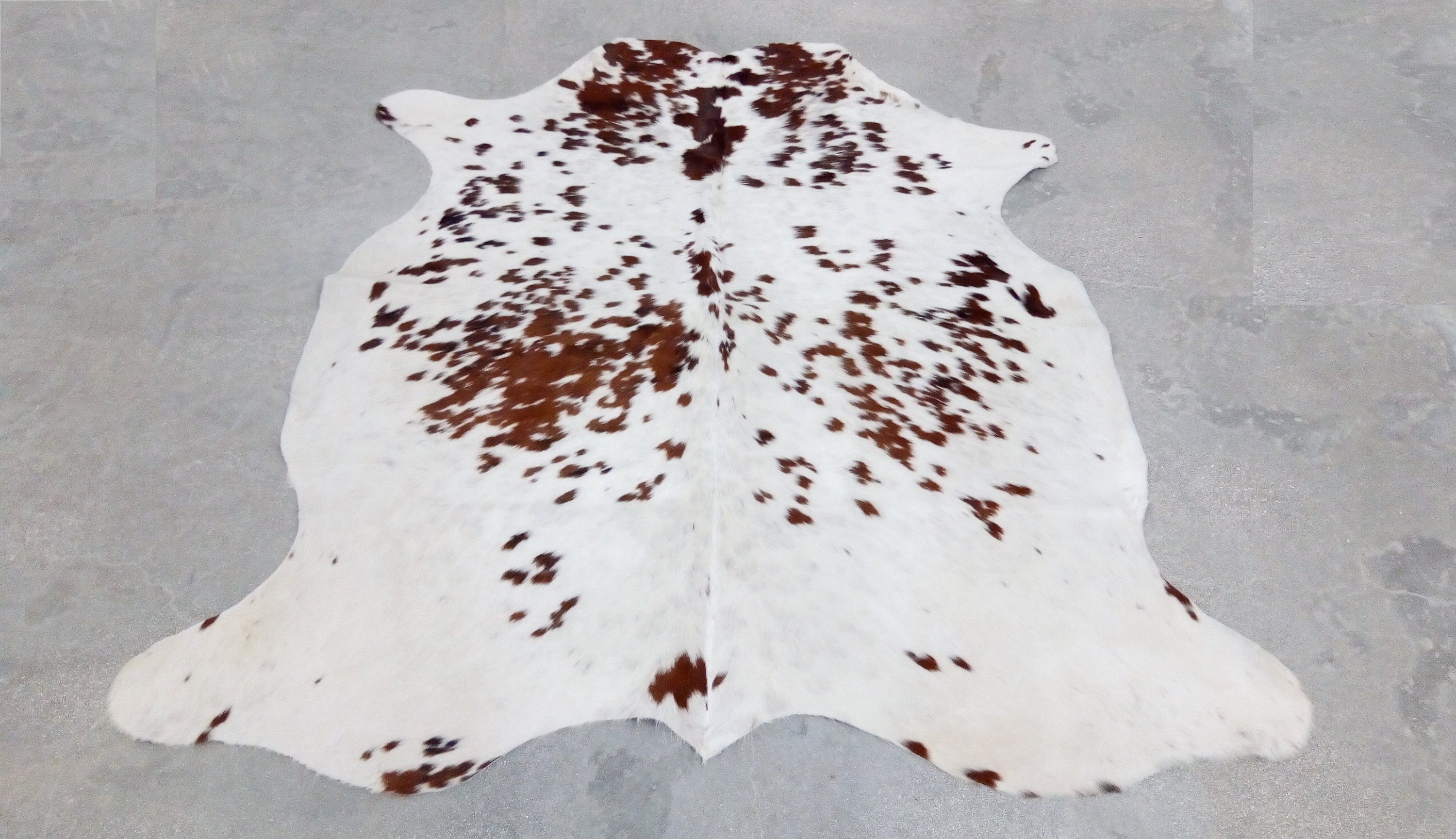 Brown White Speckled Cowhide Rug Xlarge 6 5 X Etsy
