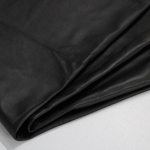 BLACK COWHIDE LEATHER Soft Natural Grain Black Leather 2.5-3 oz. 40 sqft Genuine Black Hide image 4