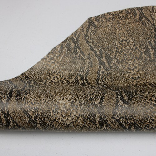 PYTHON PRINTED LEATHER Brown : Genuine Leather 2.5-3 oz. shops - Perfect for Handbags and Leather Crafts!