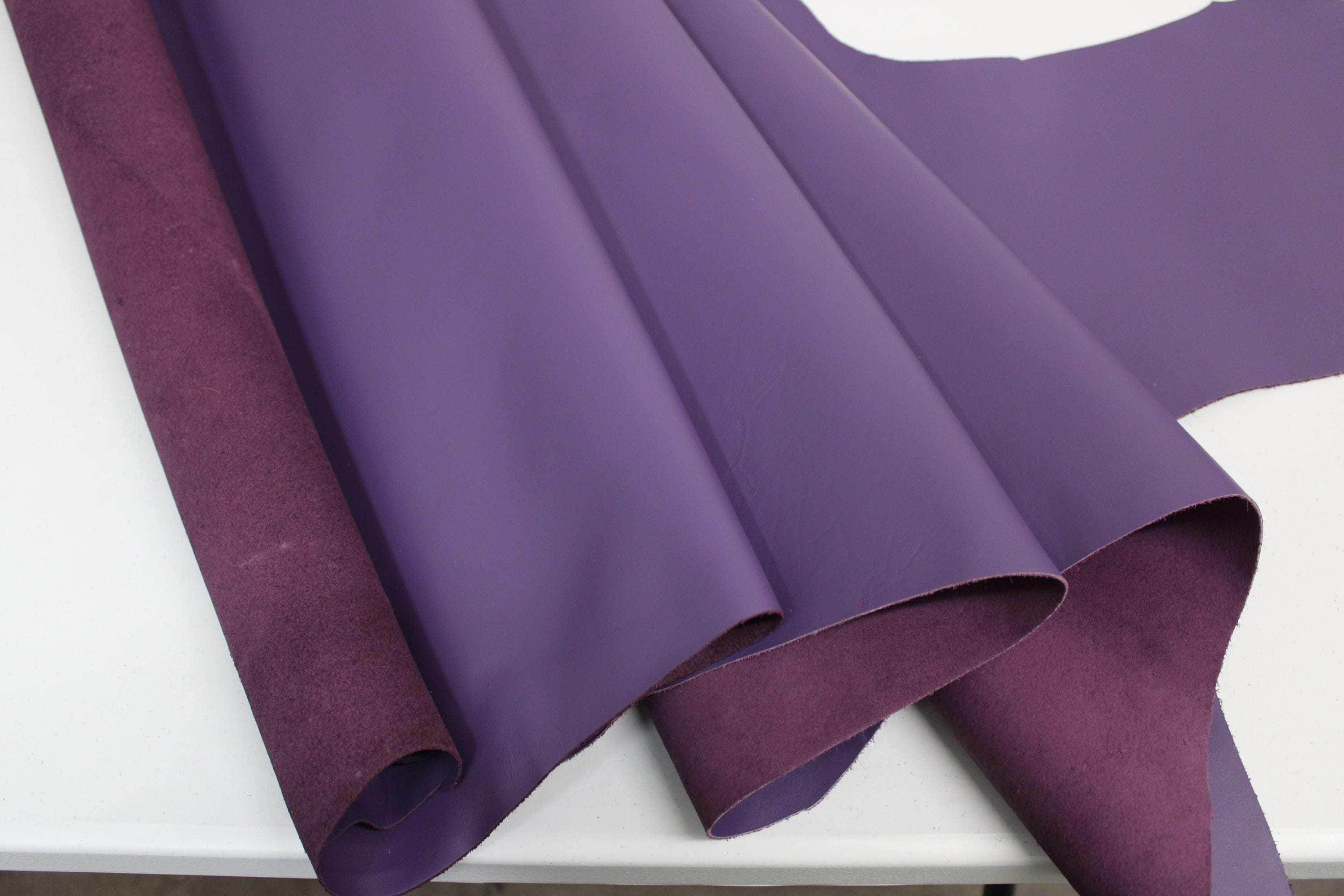 PURPLE LEATHER HIDE Genuine Cowhide Slightly Firm Leather / Etsy