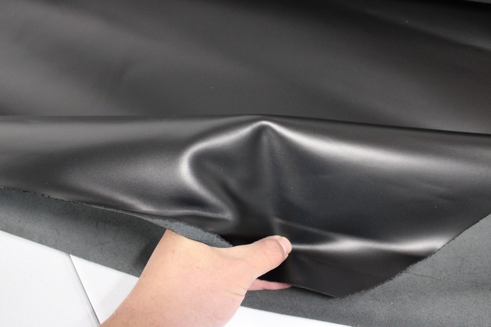 BLACK COWHIDE LEATHER Genuine Cowhide Slightly Firm Leather / Etsy