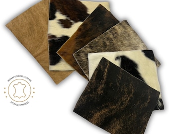 COWHIDE PIECES | 11"x9" & 12''x12'' inch Precuts Sheets for Crafts