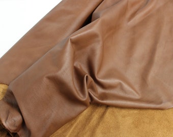 PELLE MARRONE ACERO - Pelle di vacchetta per rivestimenti - 2,5 oz - 3 oz (da 1,0 a 1,2 mm) - Dimensioni: 40 piedi quadrati, 20 piedi quadrati, 10 piedi quadrati