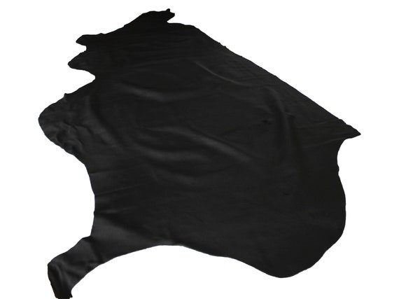 BLACK CALF LEATHER - Soft Leather for Garment, Upholstery, Leatherworks