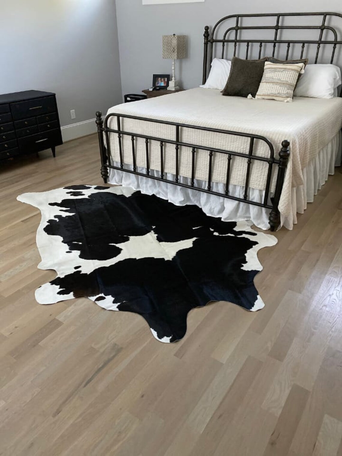 Black & White Speckled Cowhide Rug XL 7x6 Ft L Etsy