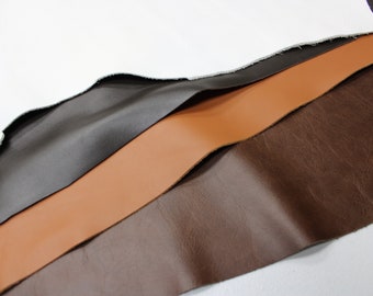 PAQUETE DE CUERO LISO - Paquetes de 20 a 25 pies cuadrados - Cueros suaves, mezcla de 4 colores