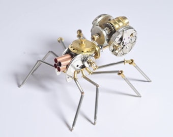 Steampunk Mechanical Insect Sculpture,Mechanical Spider Steampunk Bug Metal Insect,Steampunk Home Decor,gift for him,Animal garden decor