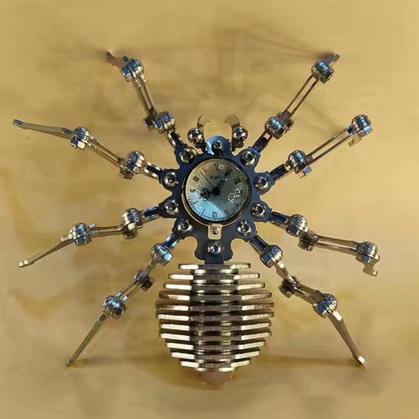 Steampunk Mécanique Insecte Sculpture, araignée Steampunk Bug Métal Insecte, Steampunk Home Decor, cadeau pour lui, Décor de jardin Animal