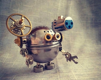 Steampunk Mechanical DIY Minion Model Ornaments Handmade Creative Small Crafts Ornaments,steampunk ornament,gift for child,gift for her