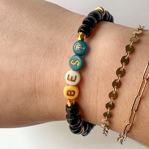 Bff bracelets, black a beaded bestie bracelets, cute fun best friends bracelets, best friend bracelet, friendship bracelet, best friend gift