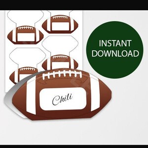 Football Party Food Labels Printable Football Food Tent - Etsy
