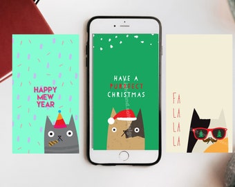 Cat Wallpaper Phone Etsy