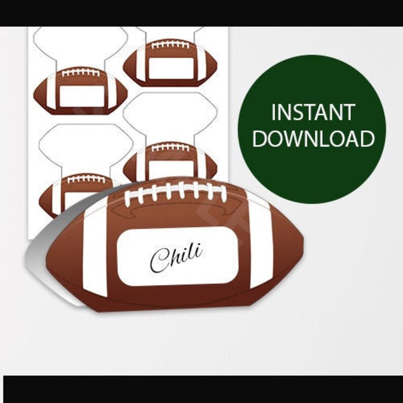 Football party food labels