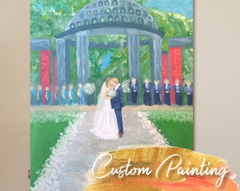 Custom wedding portrait, custom wedding oil painting, custom oil painting portrait, custom anniversary painting, oil paint, anniversary gift