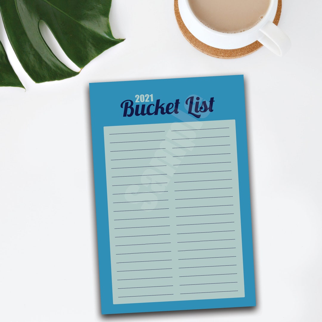 2021 Bucket List Printable Custom 2021 Bucket List Cute Etsy
