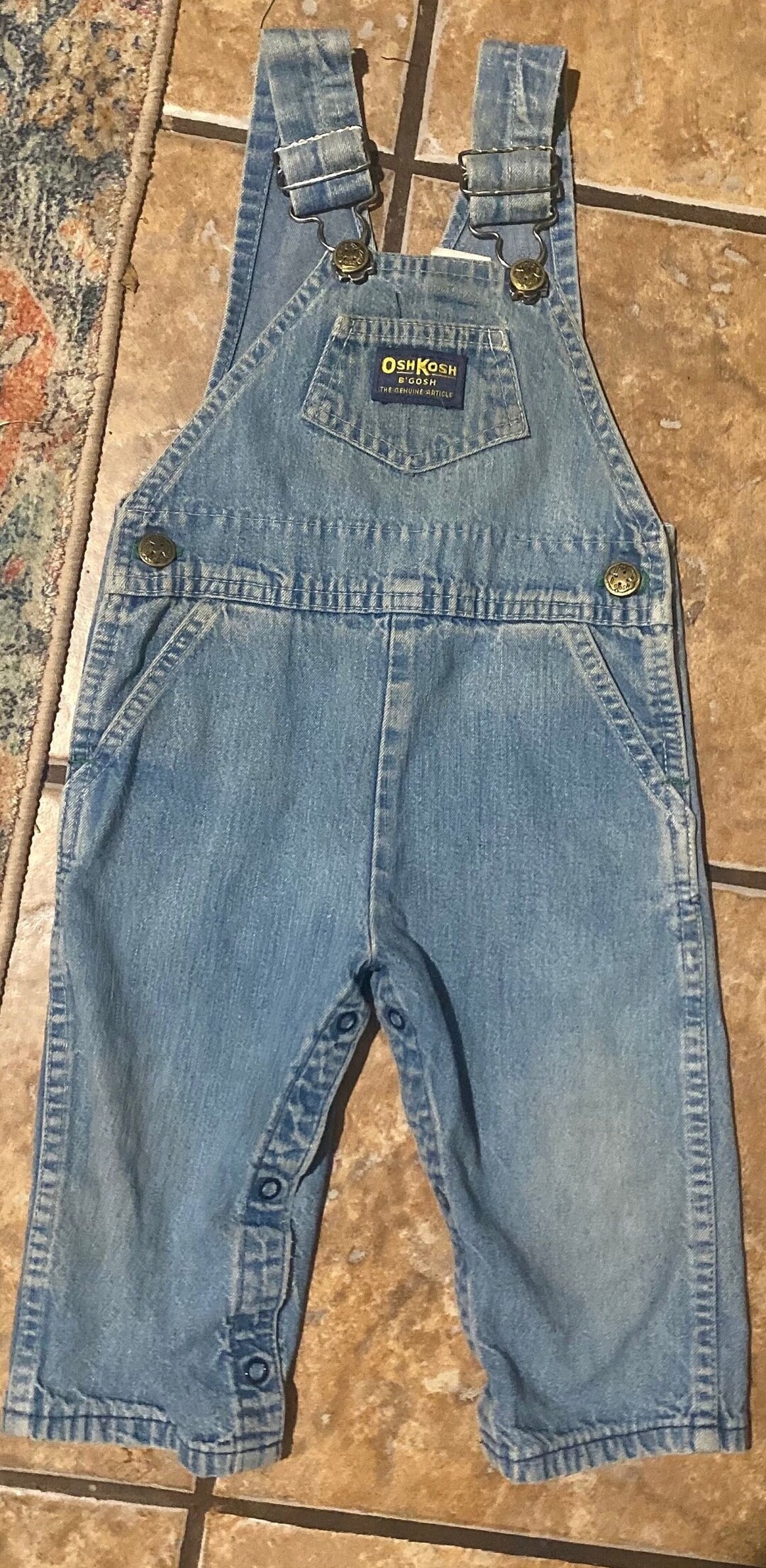 Vintage 1970'S Osh Kosh men's denim overalls, size W39 unclear blue type Vintage Second Hand