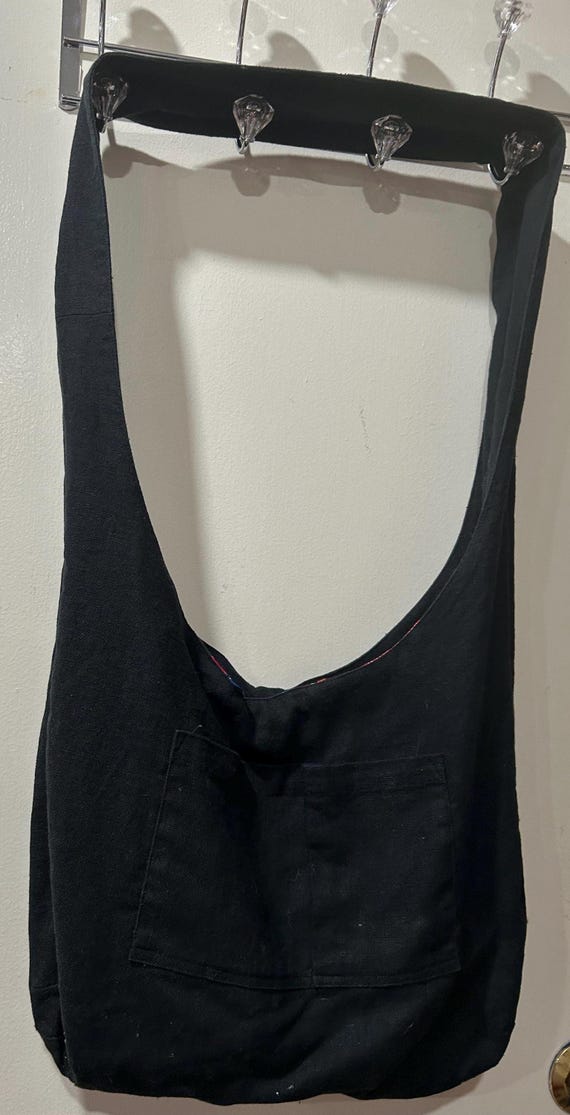 Large Retro 70s Style Handcrafted Cloth Patchwork… - image 4