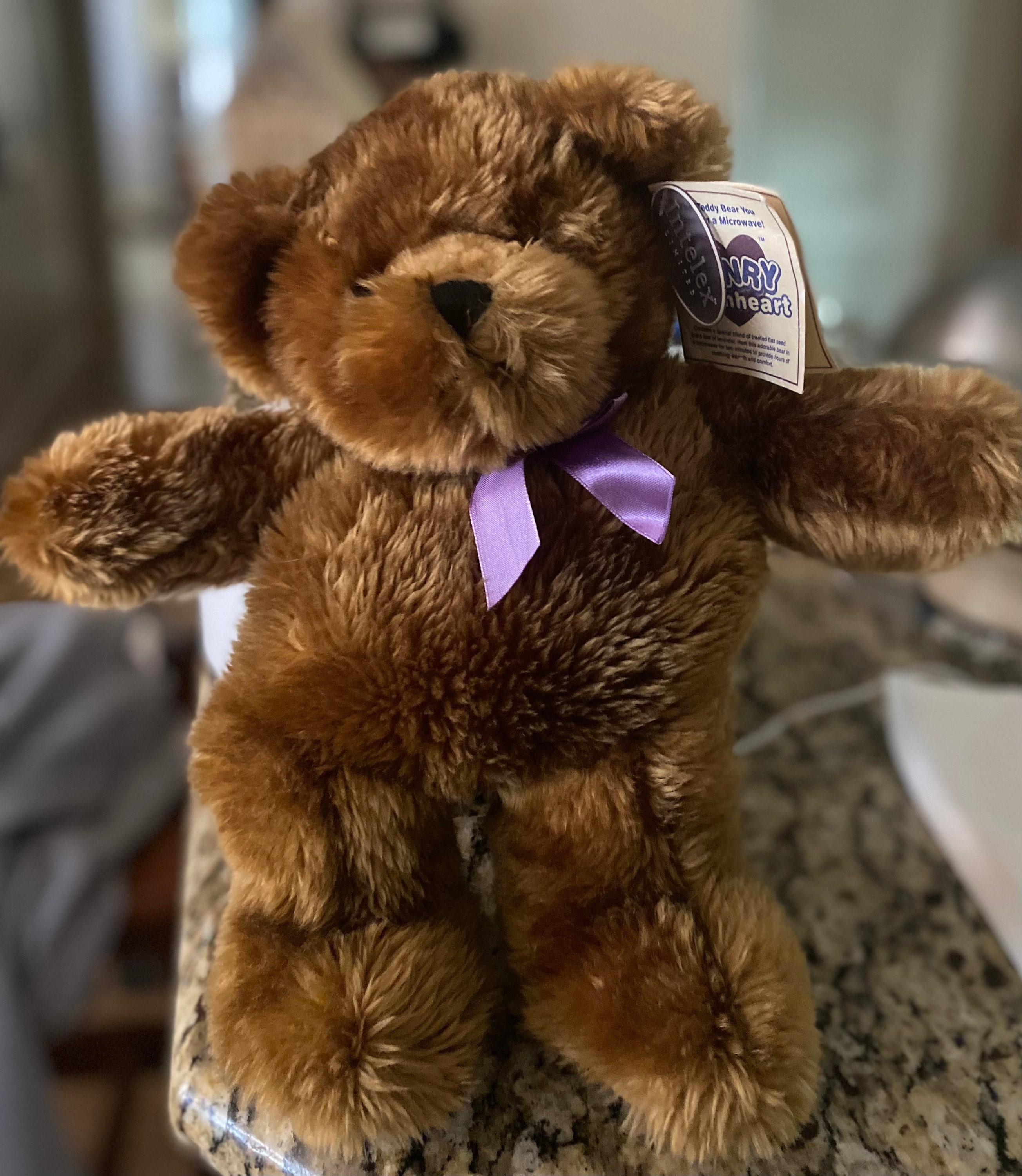 Stuffed Teddy HENRY WARMHEART The Teddy Bear You Warm In a Microwave Intelex Limited Relieves stiff neck aromatherapy Valentines Love