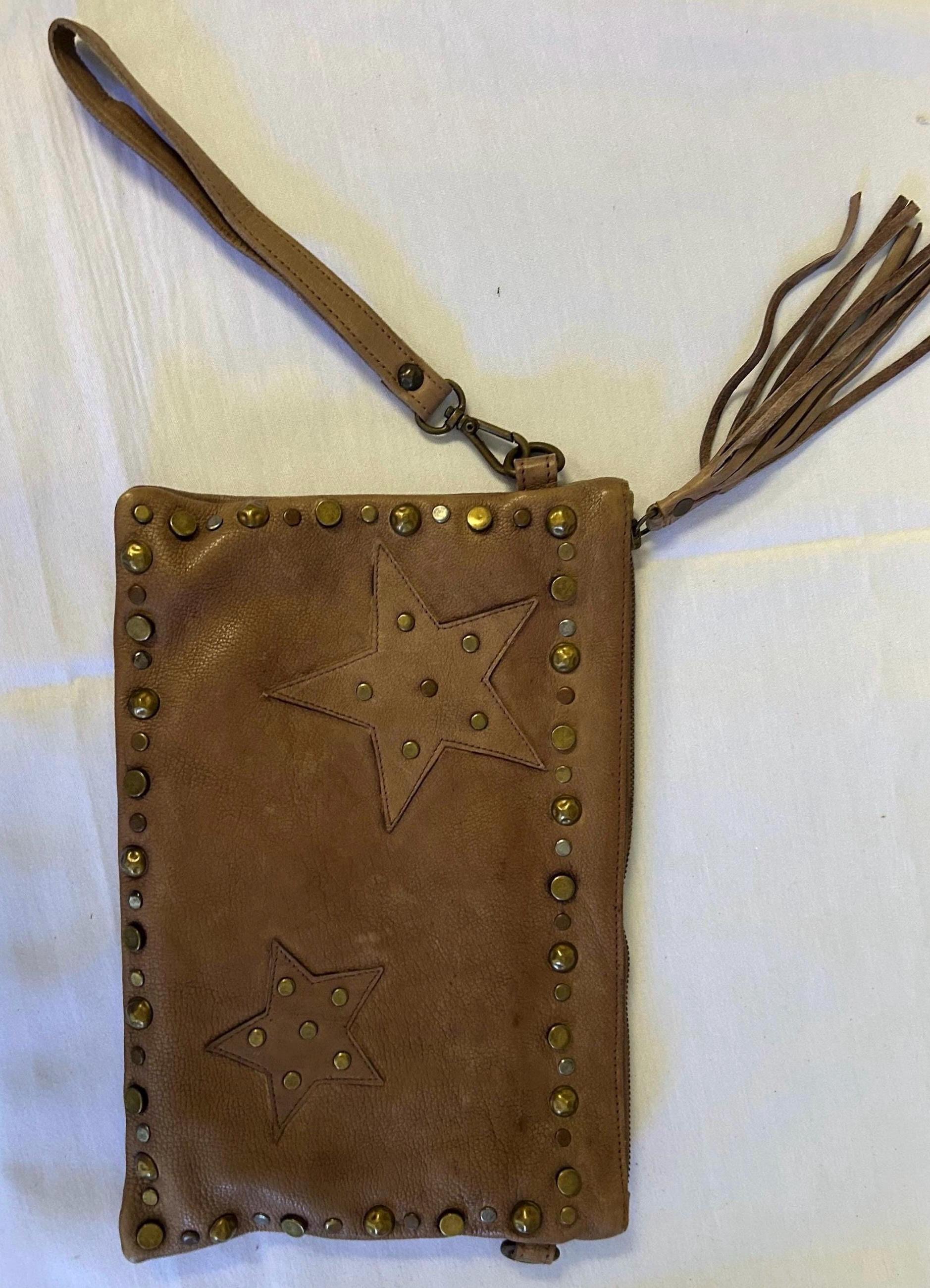 Viola Castellani Genuine Leather Bag – Made in Italy – Brown Studded Tote VIOLA CASTELLANI-Burgundy Suede Hobo Shoulder Bag available  main image 4