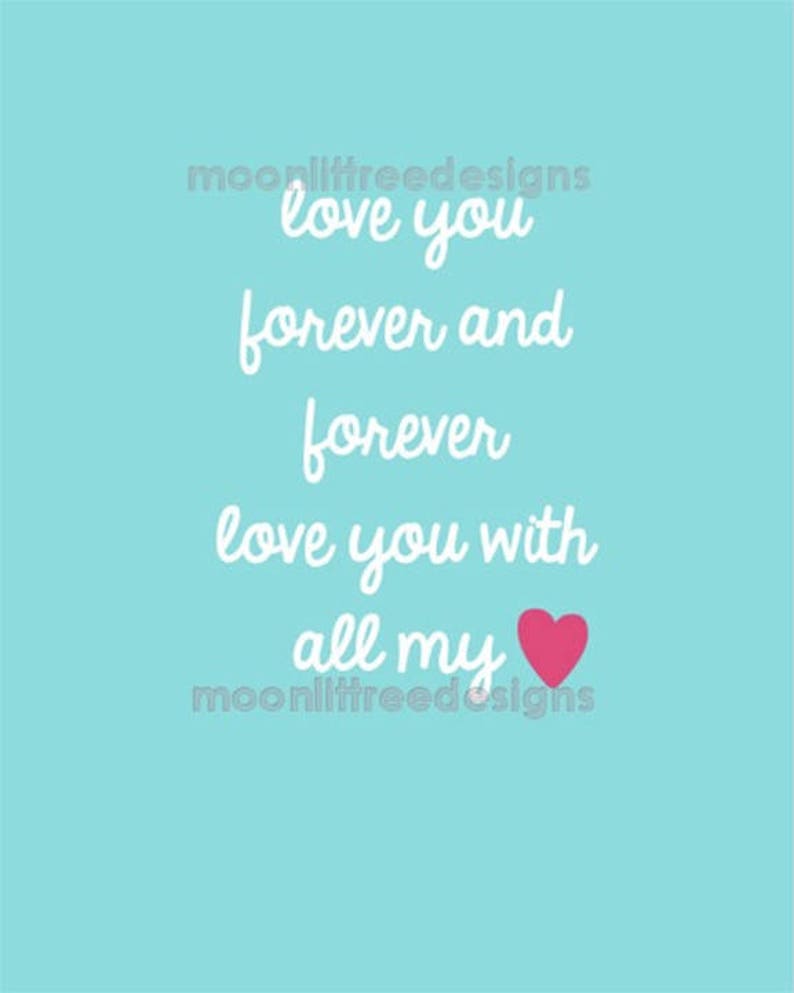 Love You Forever I Will Beatles Lyrics Quote Printable Word Etsy