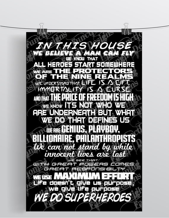 In This House We Do Superheroes Wall Art Poster Or Canvas - Superhero Rules Canvas Wall Art In This House We Do Superheroes Wall Art Poster Or Canvas - Superhero Rules Canvas Wall Art