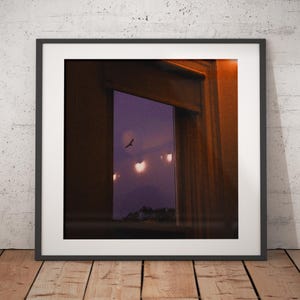 Dämmerungsflug, Umarmung des Abends, Fenster zur Seele, Download Digitalfotografie, Druck, Wanddekor, herunterladbares Bild, druckbare Kunst