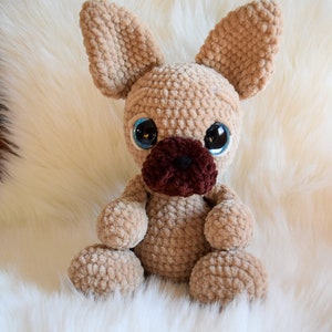 CROCHET PATTERN french bulldog, crochet dog, plushie, gift for, pdf, instant download, swecraftcorner