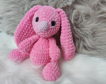 One Skein Chenille Bunny Crochet Pattern PDF