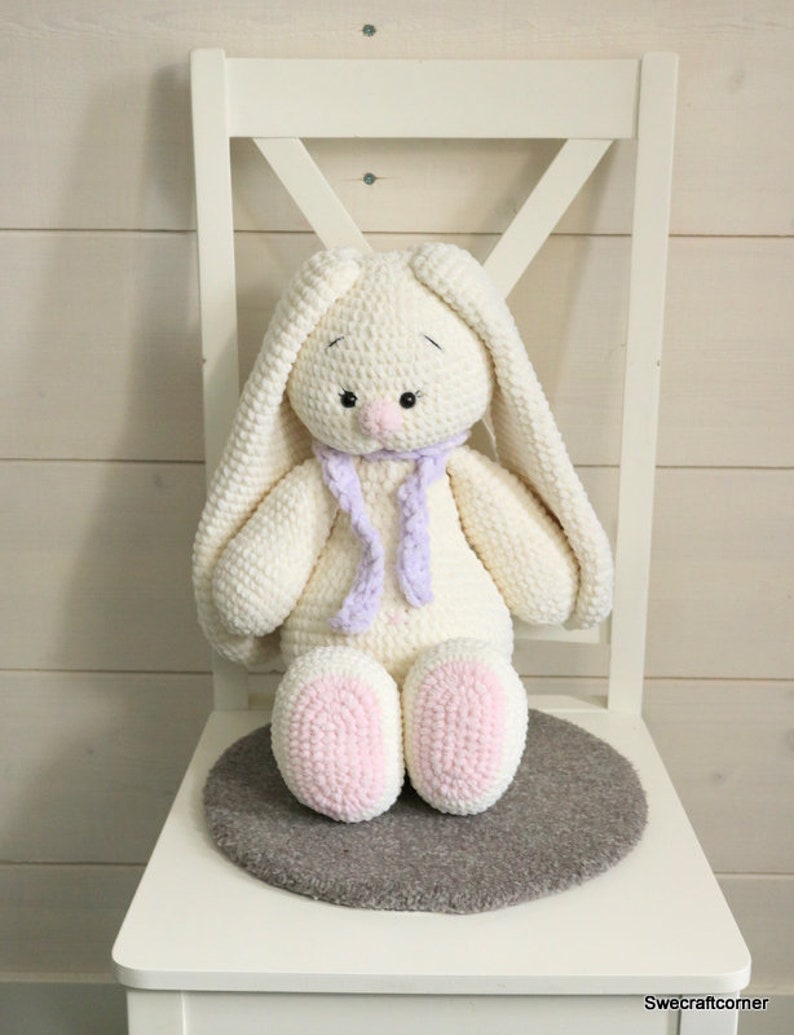 Crochet amigurumi pattern, crochet animals, crochet bunny pattern, crochet baby, crochet pattern for babies, swecraftcorner, easy to follow image 2