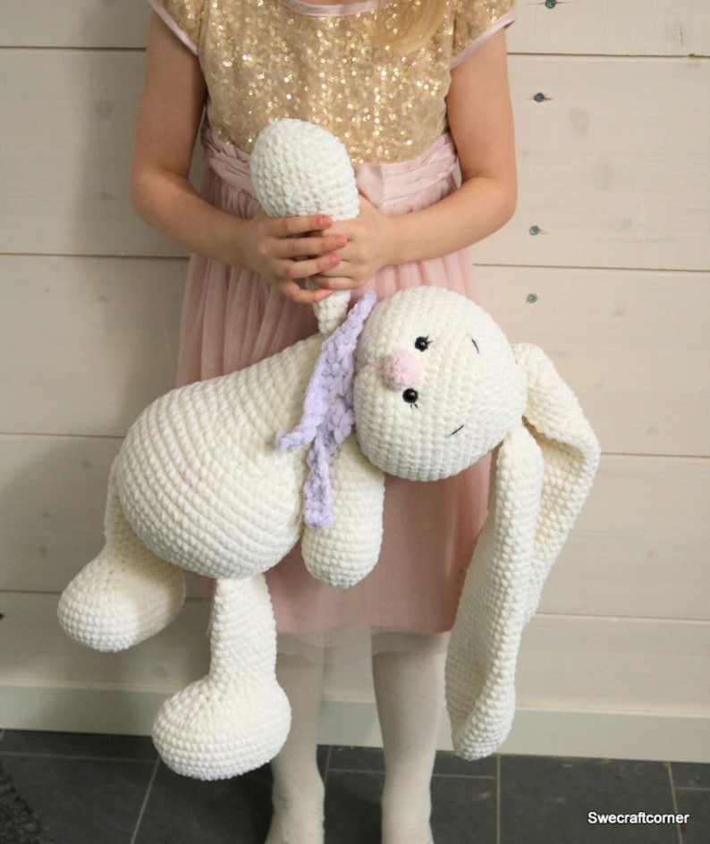 Crochet amigurumi pattern, crochet animals, crochet bunny pattern, crochet baby, crochet pattern for babies, swecraftcorner, easy to follow image 1