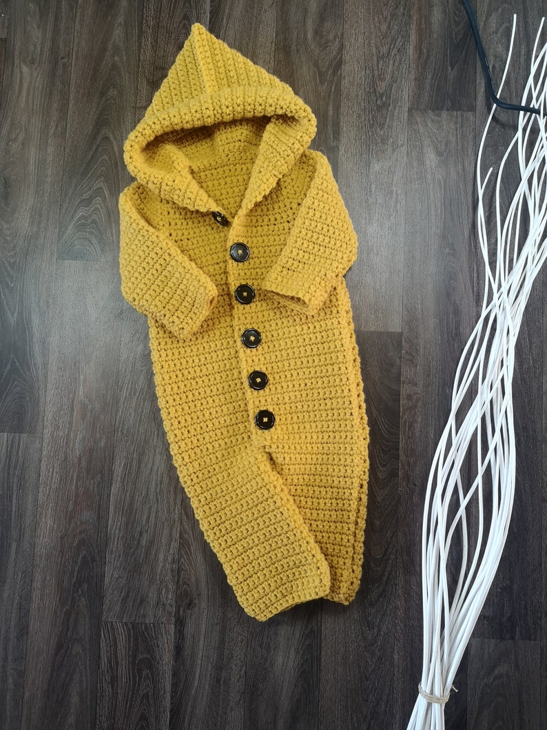 CROCHET PATTERN BABY Romper Coverall Hooded Baby Etsy