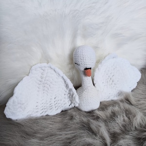 Crochet Swan lovey, Crochet lovey pattern, Crochet lovey blanket, Crochet stuffed animal, Crochet lovey, Crochet for babies, PDF, Softies