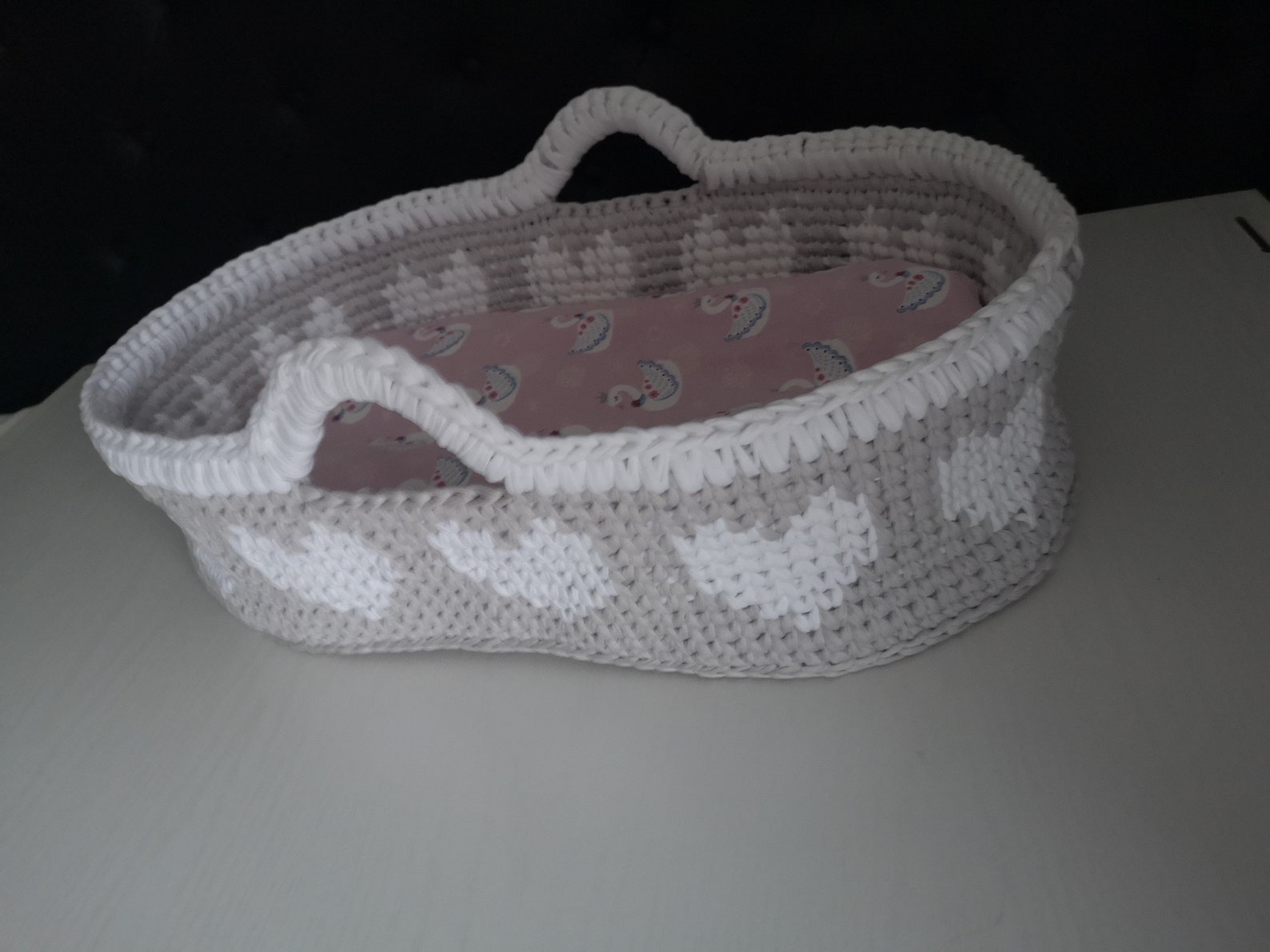 Crochet Pattern Baby Basket Moses Basket Us Terms Digital Etsy Canada