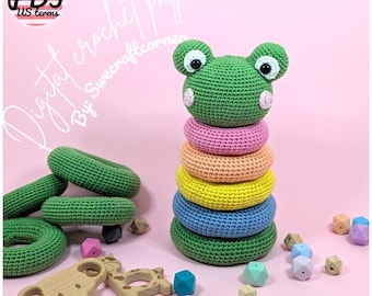 Frog Stacking Toy Crochet Pattern PDF