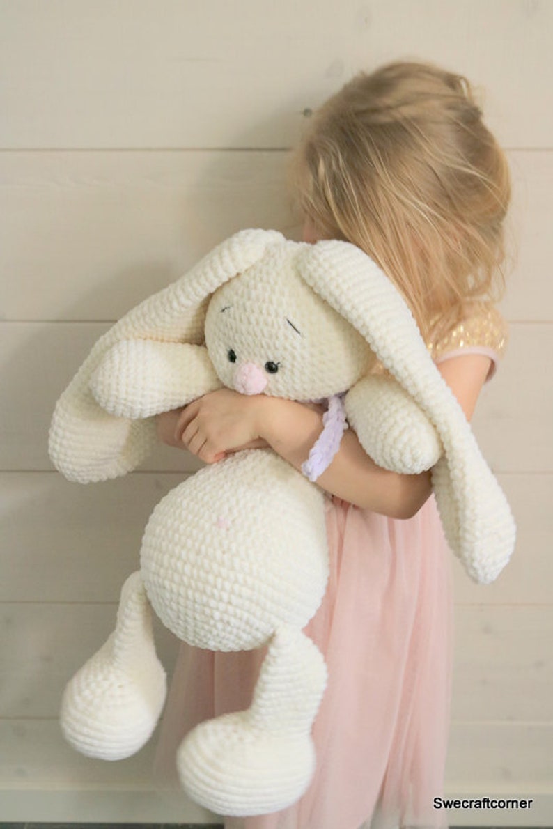 Crochet amigurumi pattern, crochet animals, crochet bunny pattern, crochet baby, crochet pattern for babies, swecraftcorner, easy to follow image 3