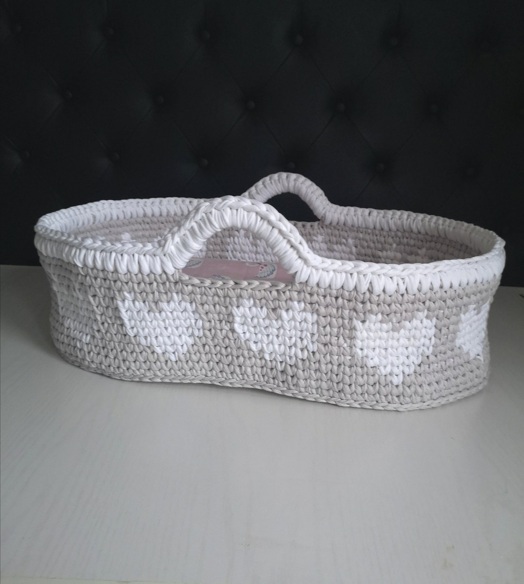 Crochet Pattern, Baby Basket, Moses Basket, Us Terms, Digital Download