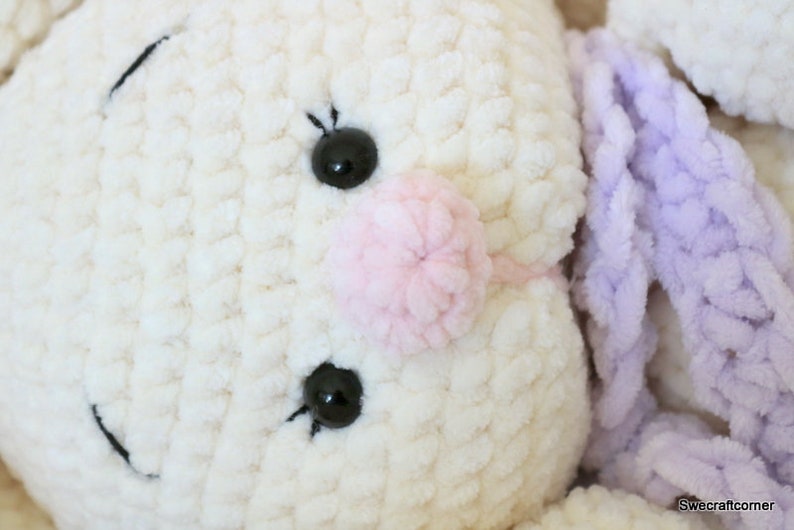 Crochet amigurumi pattern, crochet animals, crochet bunny pattern, crochet baby, crochet pattern for babies, swecraftcorner, easy to follow image 6