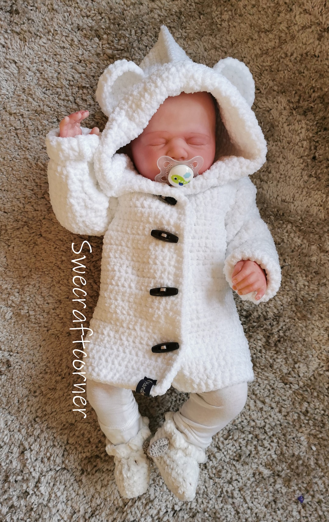CROCHET PATTERN Baby Coat, Baby Bear Coat, Swecraftcorner, Crochet