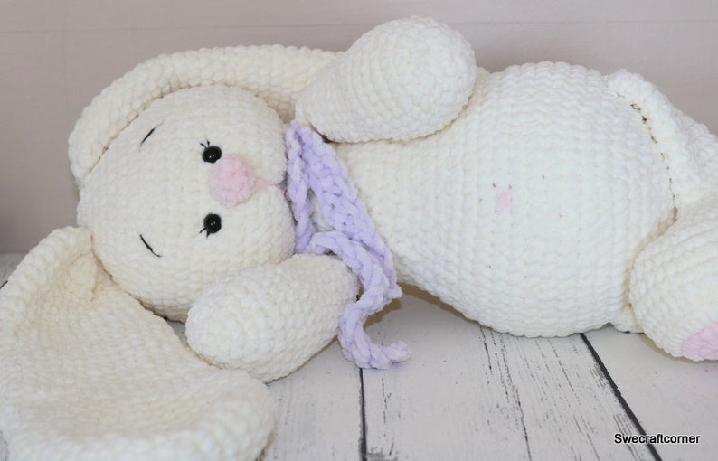 Crochet amigurumi pattern, crochet animals, crochet bunny pattern, crochet baby, crochet pattern for babies, swecraftcorner, easy to follow image 7