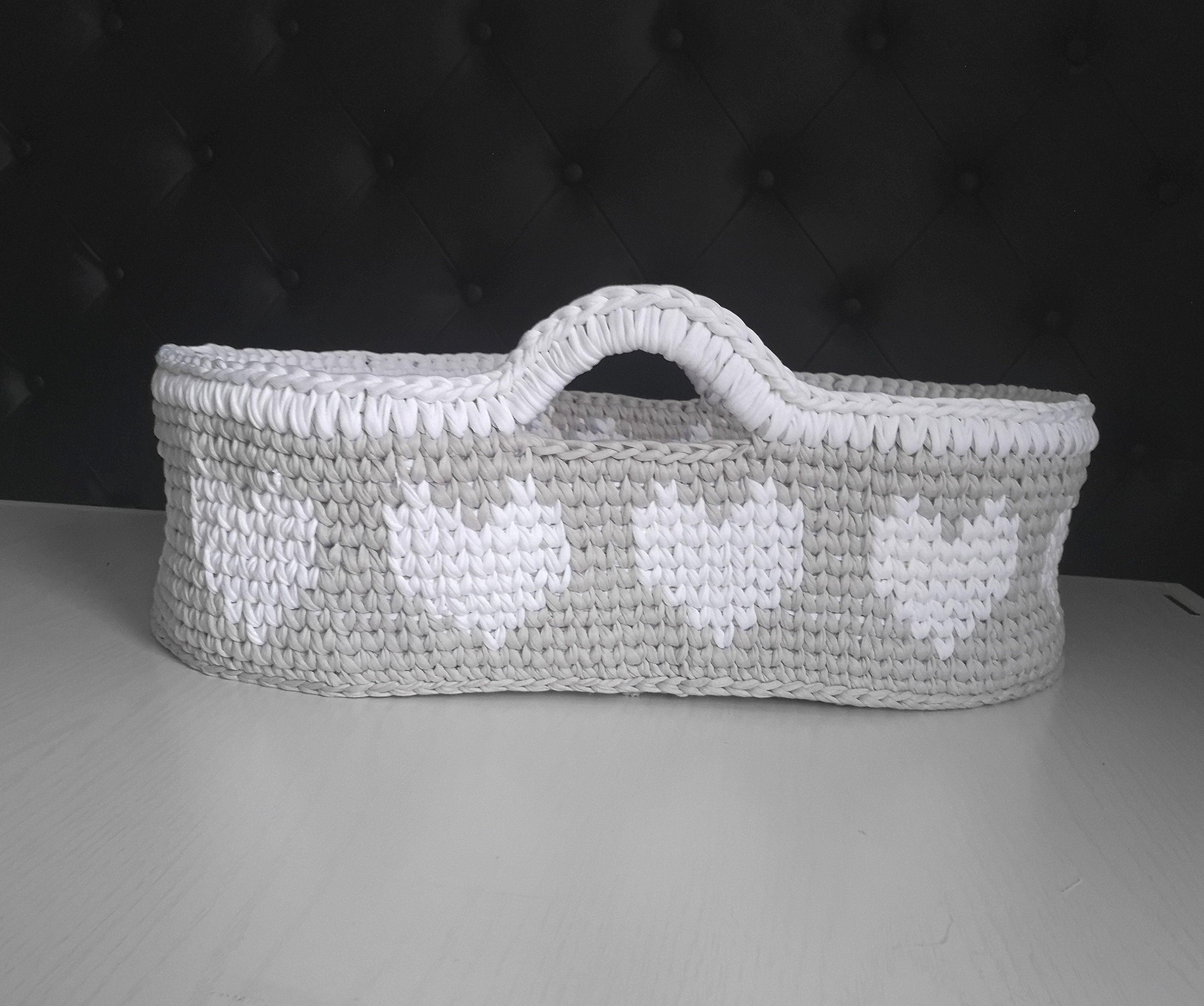 Crochet Pattern Baby Basket Moses Basket Us Terms Digital Etsy Canada
