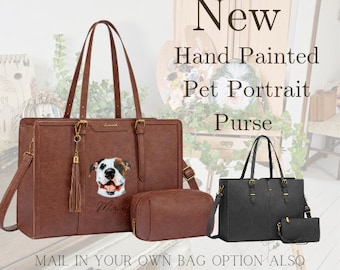 Hand Painted Pet Portrait Purses 1-4 Pets Only OCT Pre Order