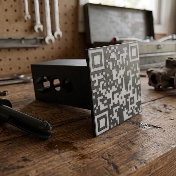 Custom QR Code Trailer Hitch Cover, 3D Printed Tow Receiver Plug, Small Business Advertising