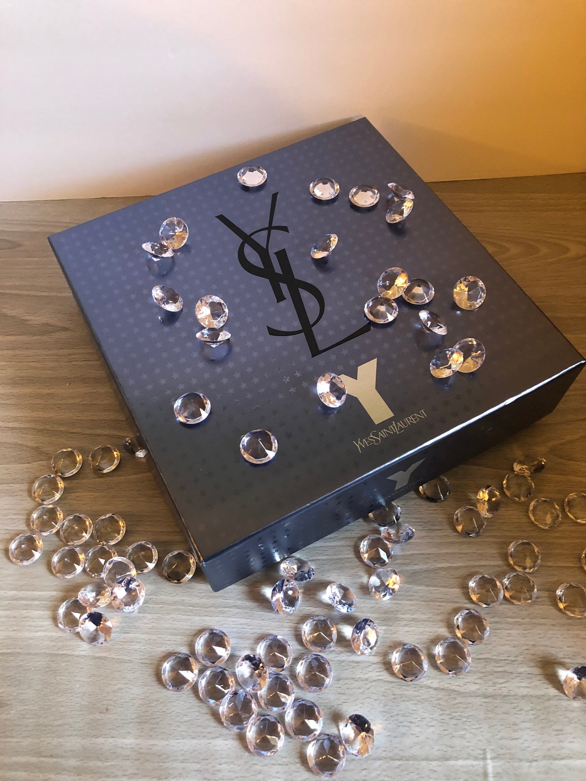 Blue & Silver YSL Gift Box 9x9x2.75 Etsy