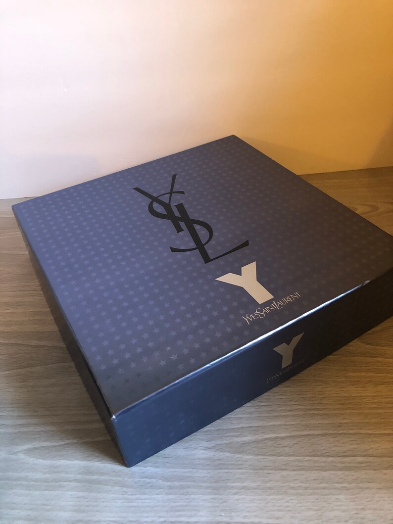 Blue & Silver YSL Gift Box 9x9x2.75 Etsy