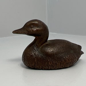 Solid Brass Duck Shaped Paper Weight, Vintage Desk Decor