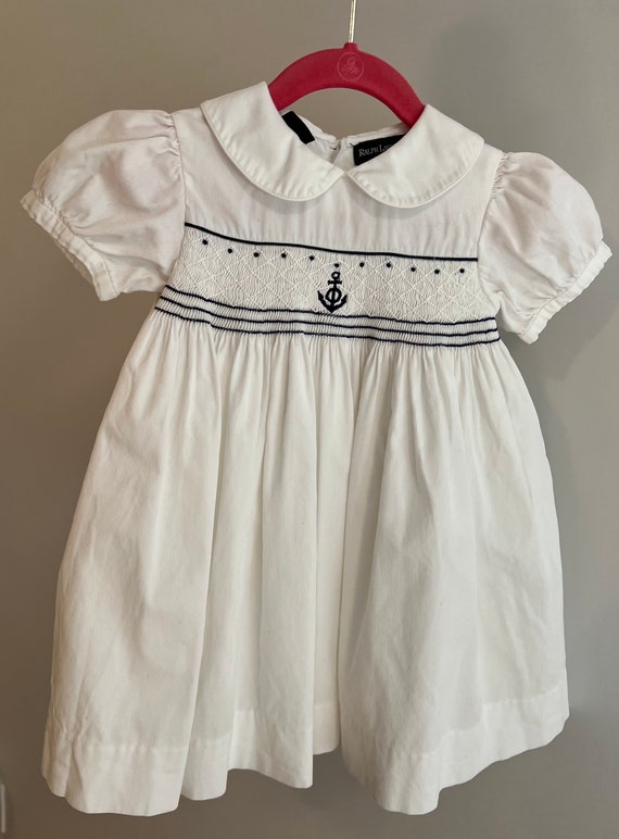 ◆POLO RALPH LAUREN◆ Hand Smoking Cotton Dress and Bloomer Hand-Smocked Velvet Dress & Bloomer